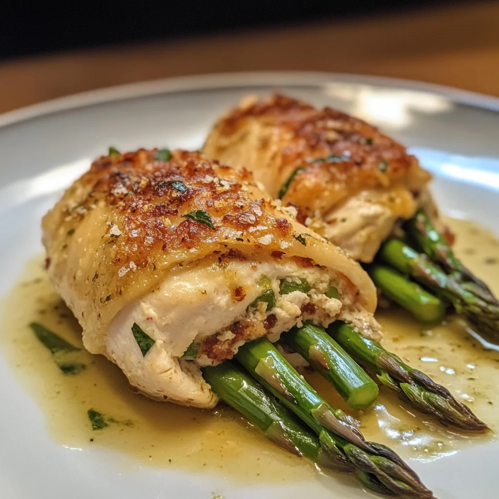 Asparagus Stuffed Chicken Fillet