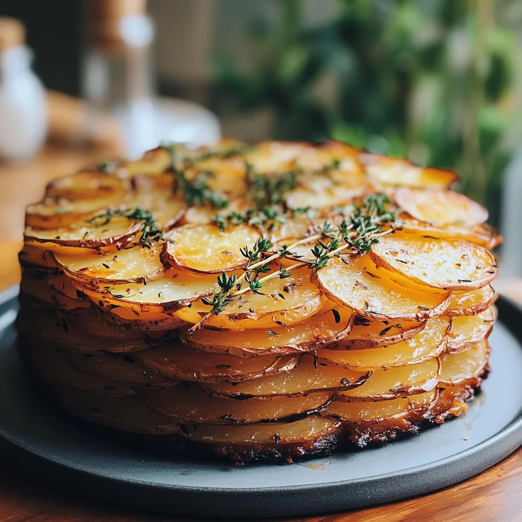 Crispy Balsamic-Thyme Potato Torte