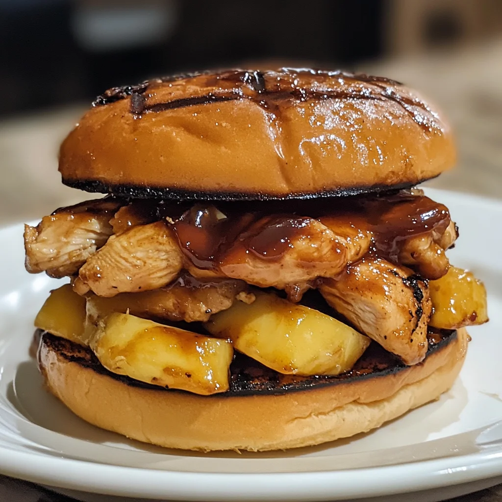 Hawaiian BBQ Chicken Sandwiches