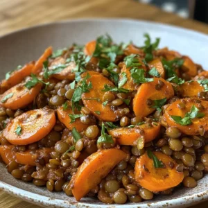 Moroccan Carrot & Lentil Salad
