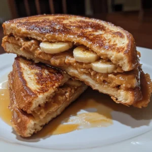 Peanut Butter and Banana Stuffed French Toast