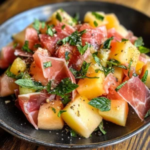 Prosciutto and Melon Salad with Mint