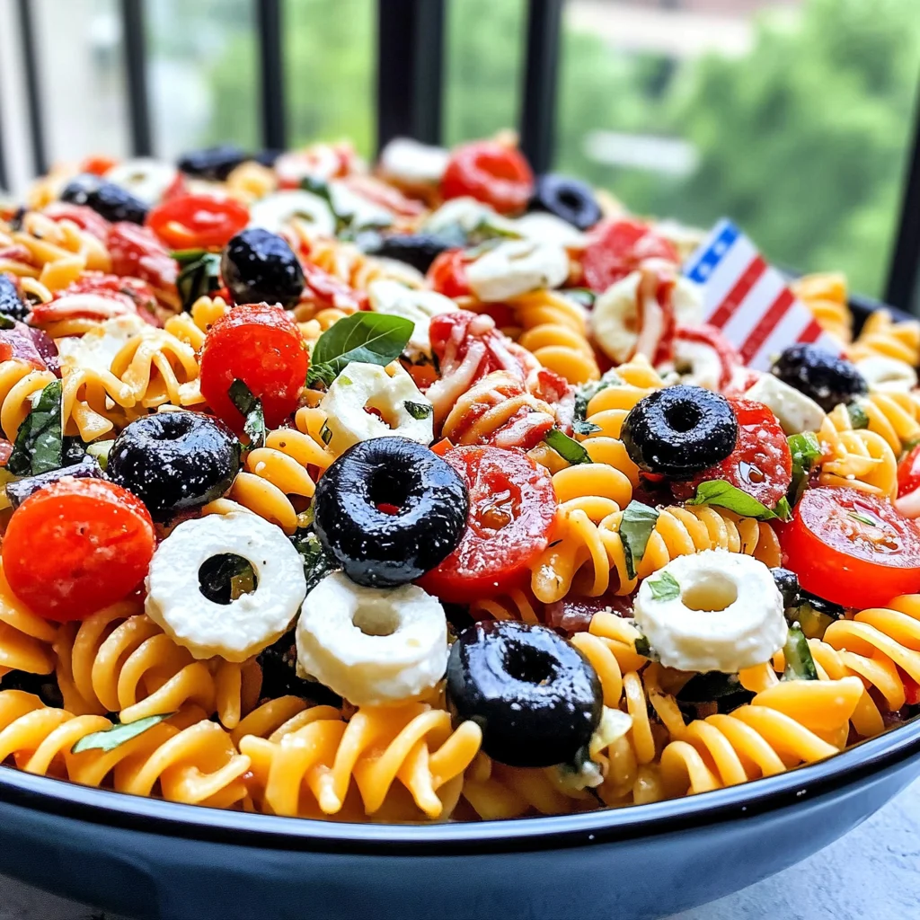 Chilled 4th of July Pasta Salad: A Patriotic Feast