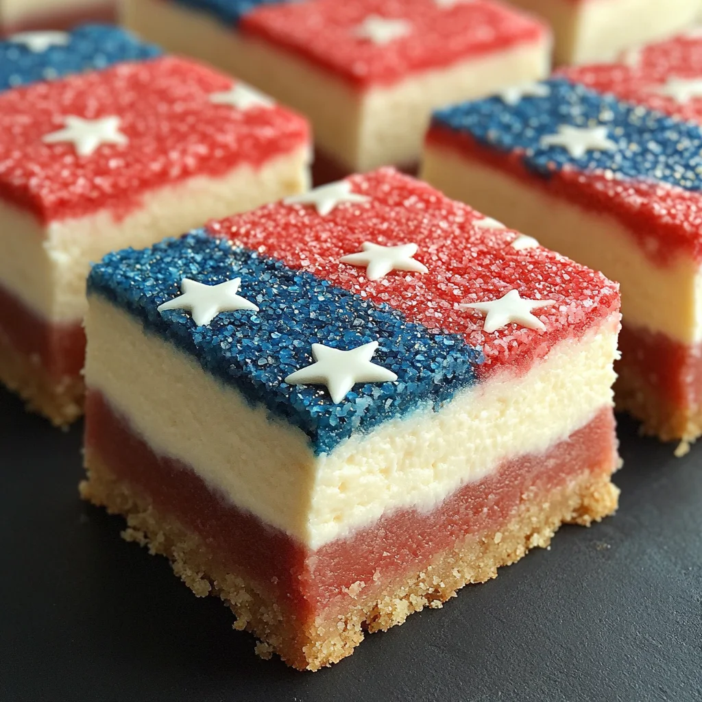 Easy Patriotic Cheesecake Bars