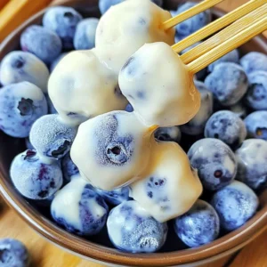 Frozen Yogurt-Dipped Blueberries