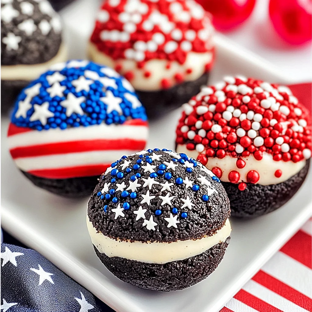 Patriotic Oreo Balls Recipe-4th of july dessert idea