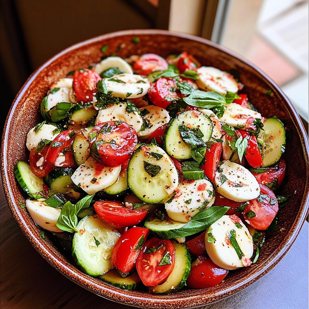 cucumber caprese salad