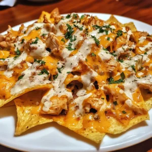 Crockpot creamy chicken nachos
