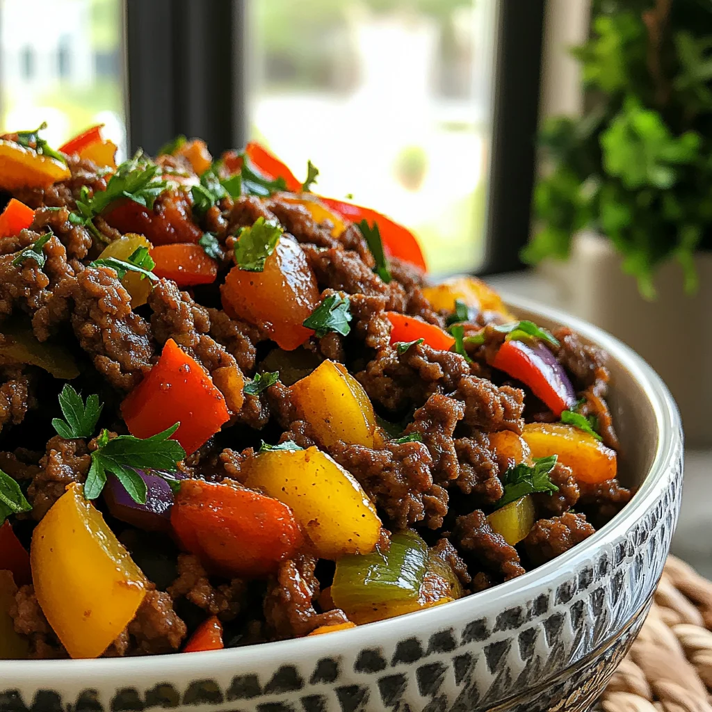 Easy Mediterranean Ground Beef Stir Fry