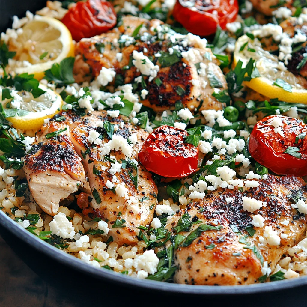 Greek Chicken and Lemon Rice (30 Minutes, One-Pot)