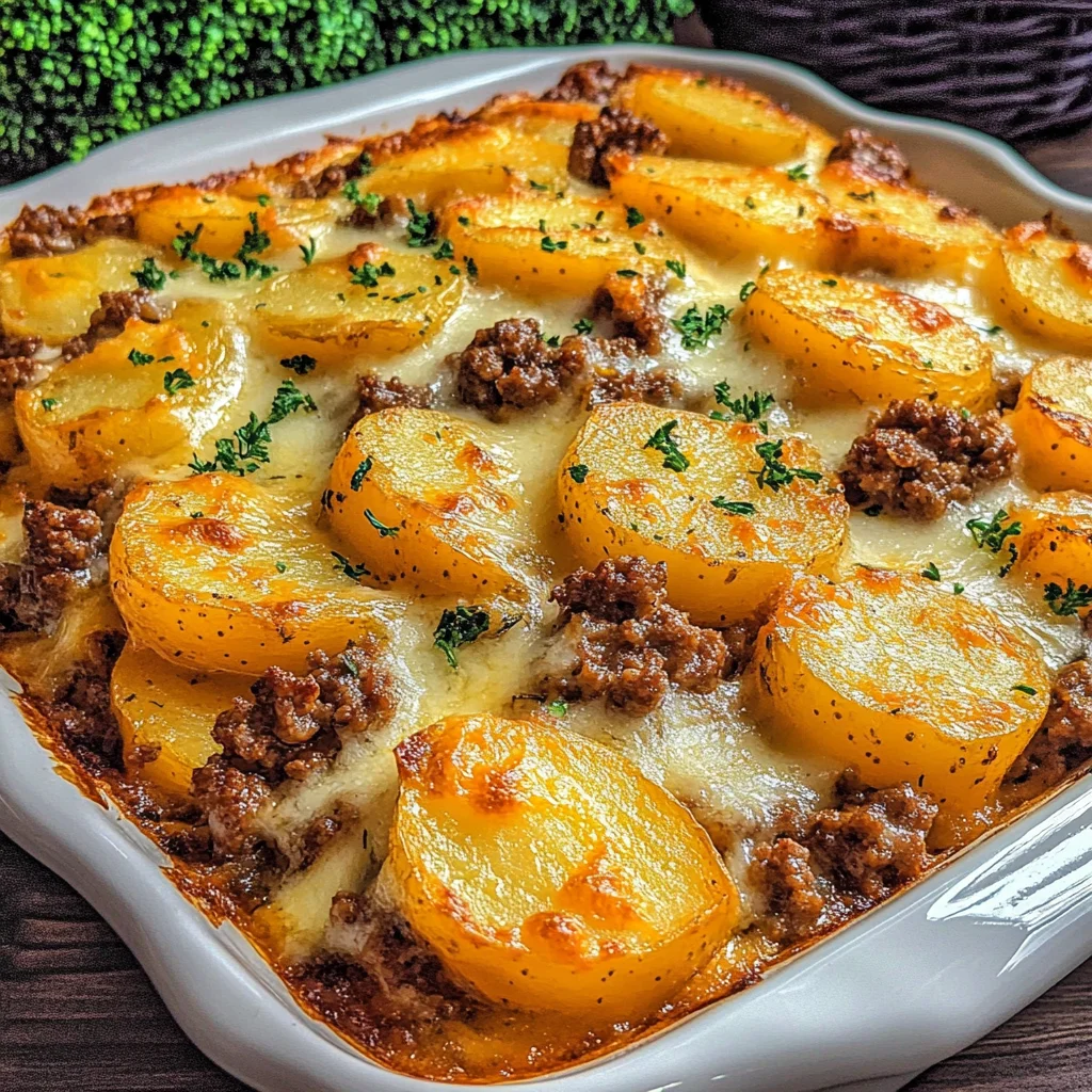 Hobo Casserole with Ground Beef & Potatoes