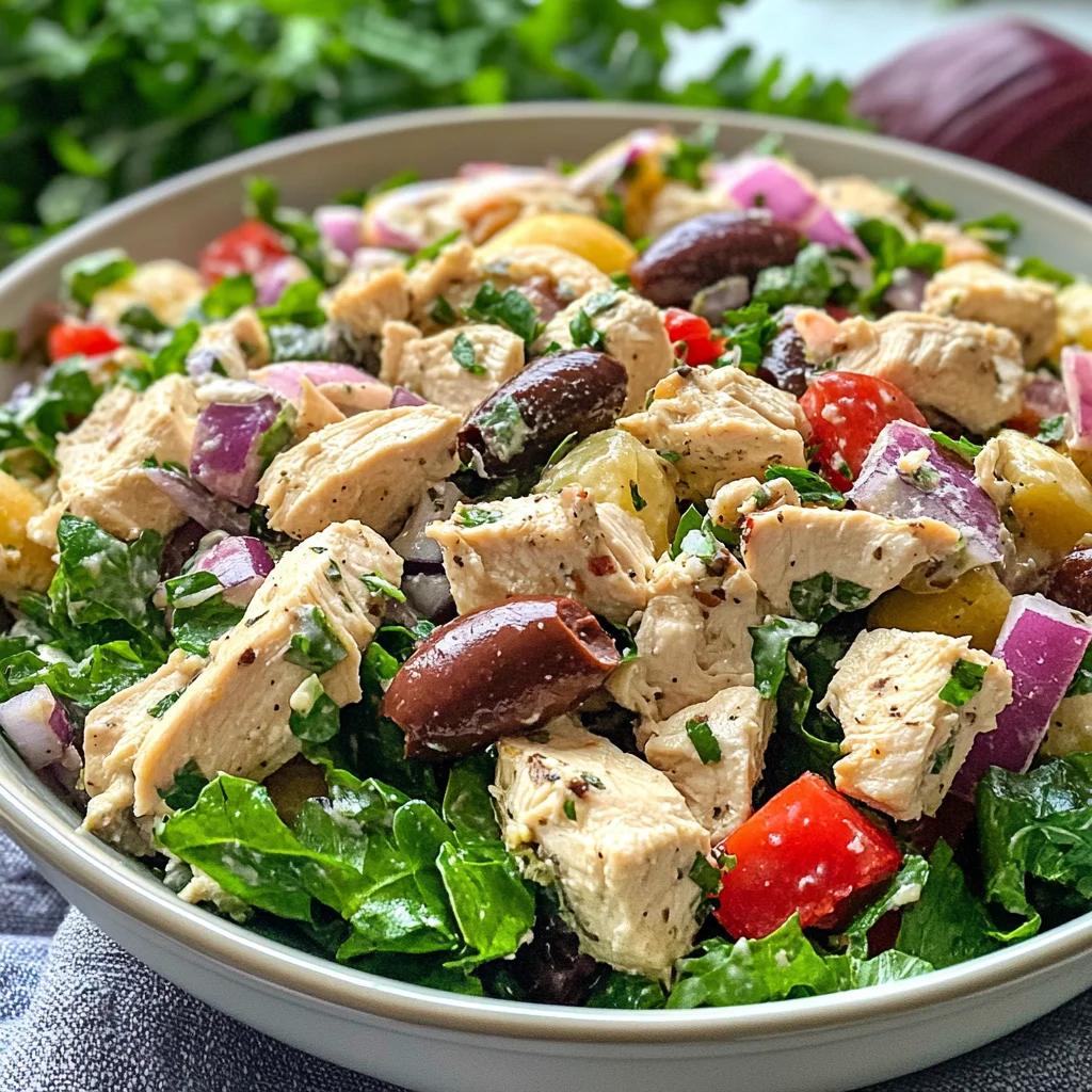 Keto Mediterranean Chicken Salad