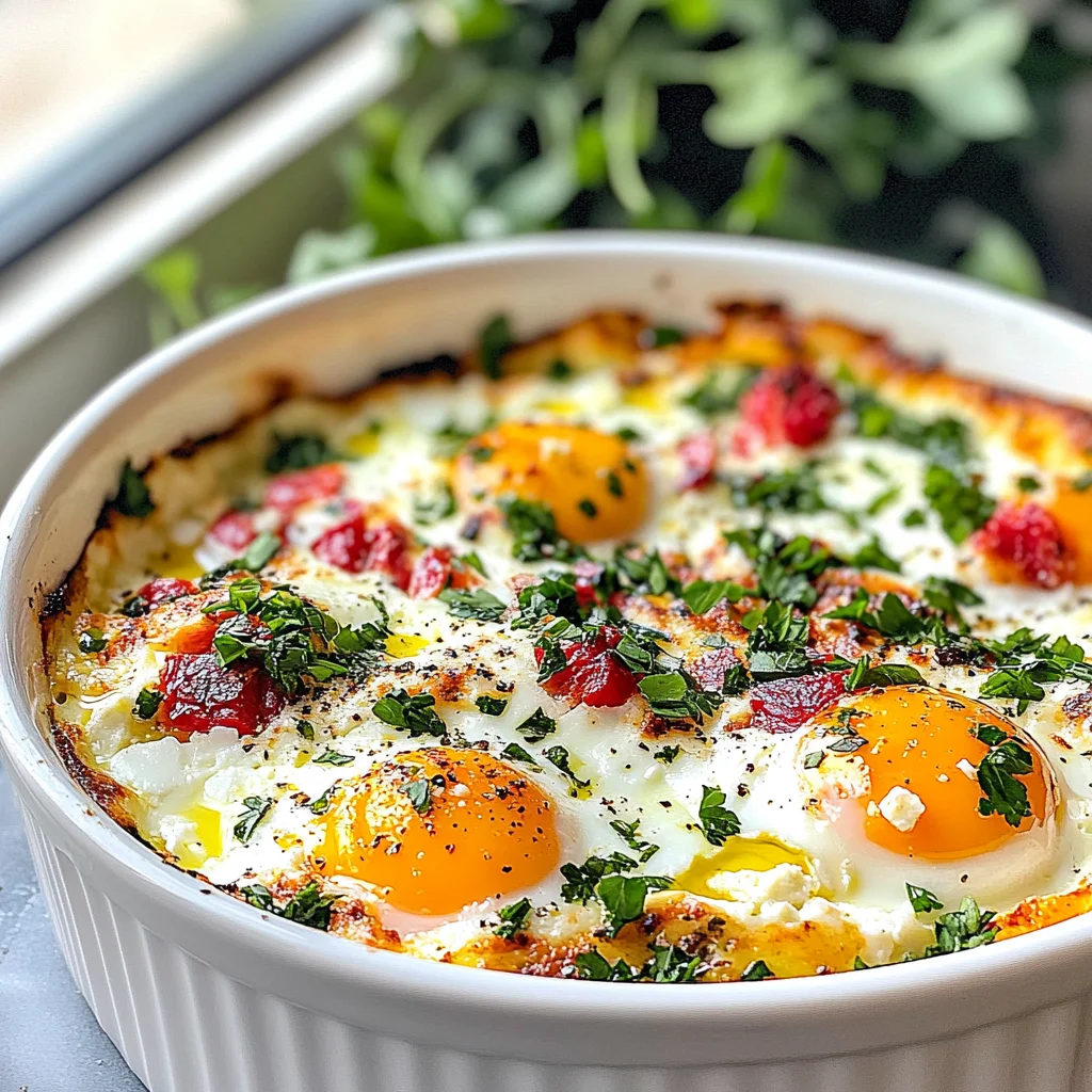 Mediterranean Baked Feta Eggs