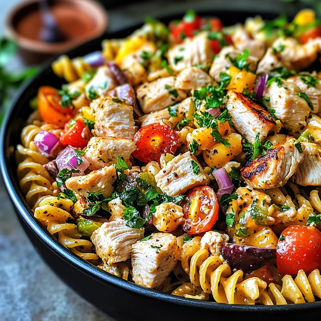 Mediterranean Chicken Pasta Salad