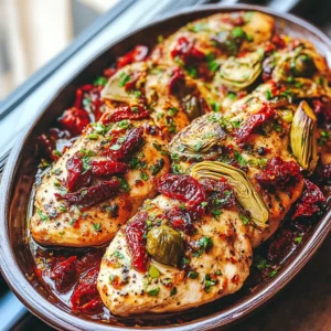 Mediterranean Chicken with Sun-Dried Tomatoes, Artichokes, and Capers