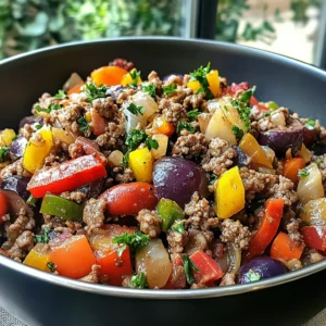 Mediterranean Ground Beef Stir-Fry – Flavorful, Healthy & One-Pan Easy!
