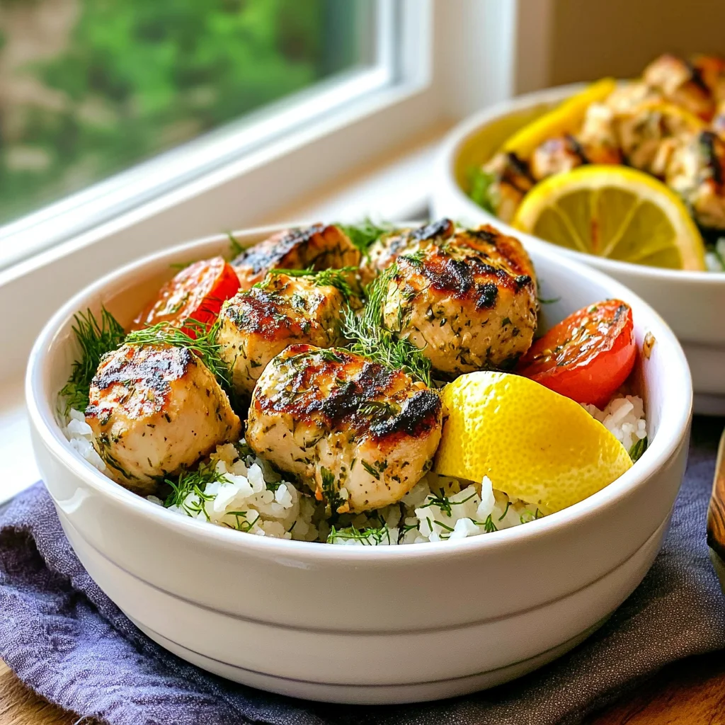 Mediterranean-Inspired Lemon-Dill Chicken Bowls