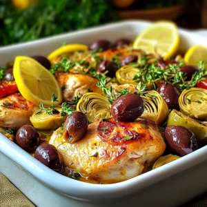 Mediterranean Lemon Chicken with Artichokes & Olives