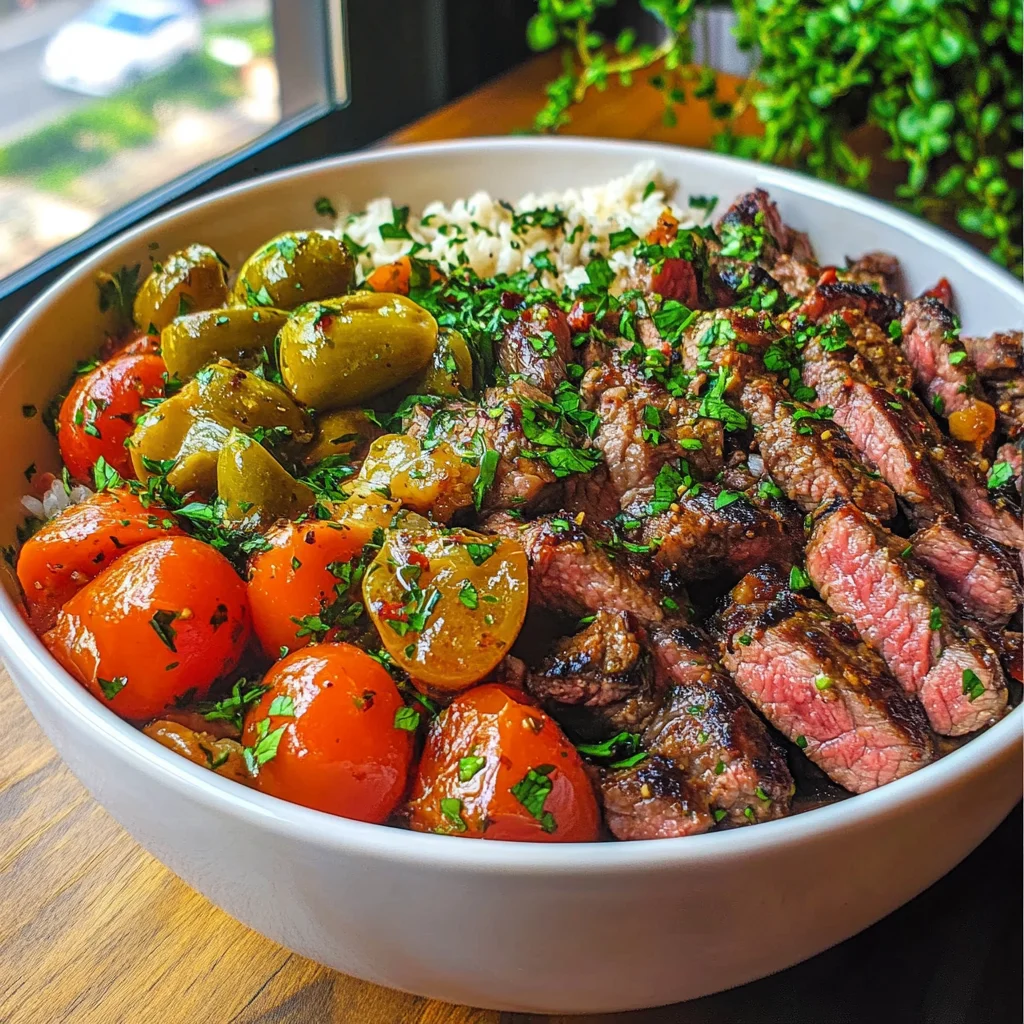 Mediterranean Steak Bowl Recipe