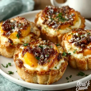 Mini Peach and Cream Cheese Tarts