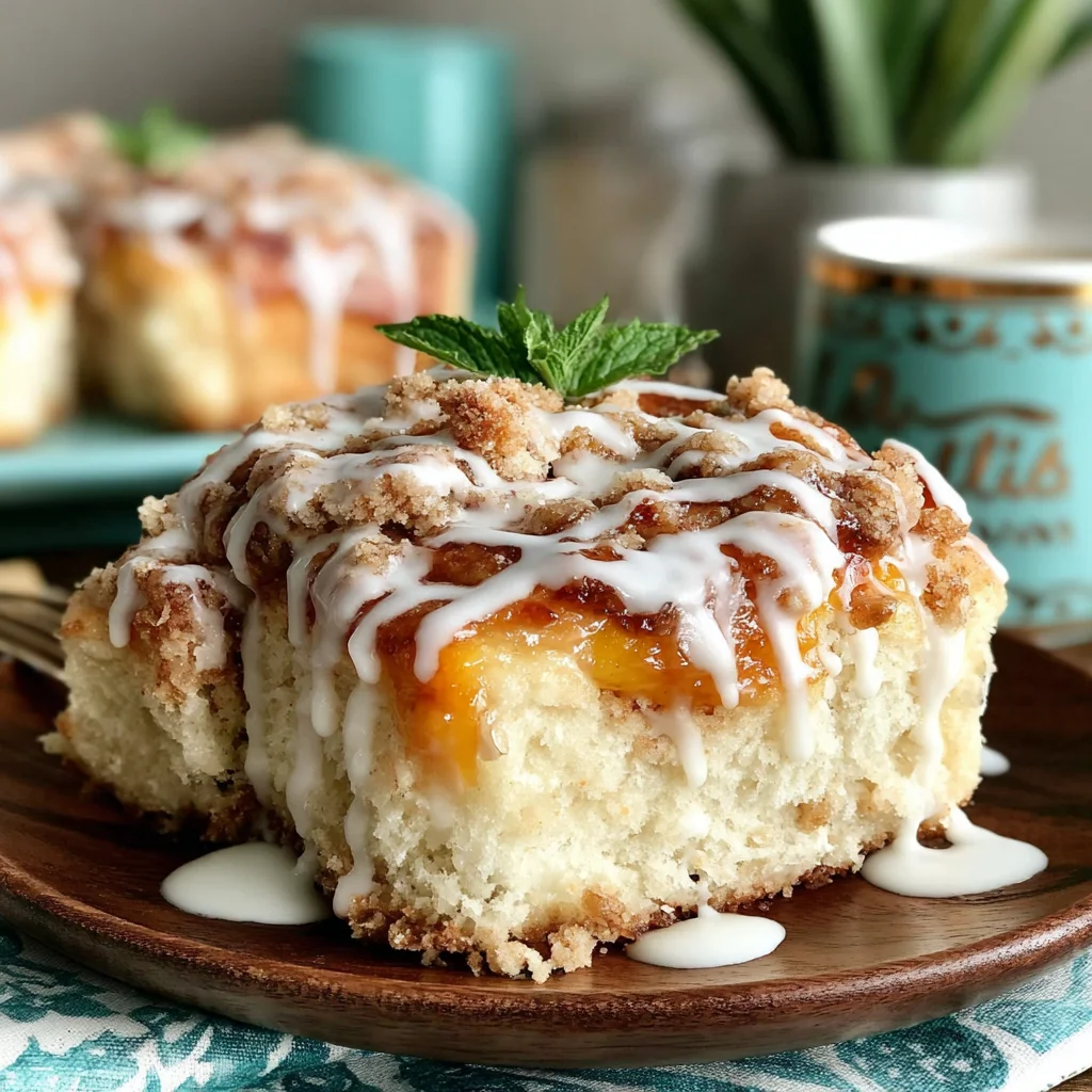 Peach Cobbler Cinnamon Rolls