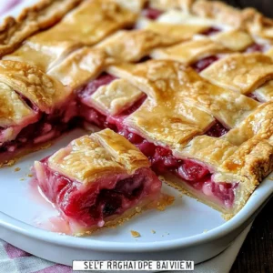 Raspberry-Rhubarb Slab Pie