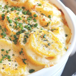 SLOW COOKER CHEESY SCALLOPED POTATOES