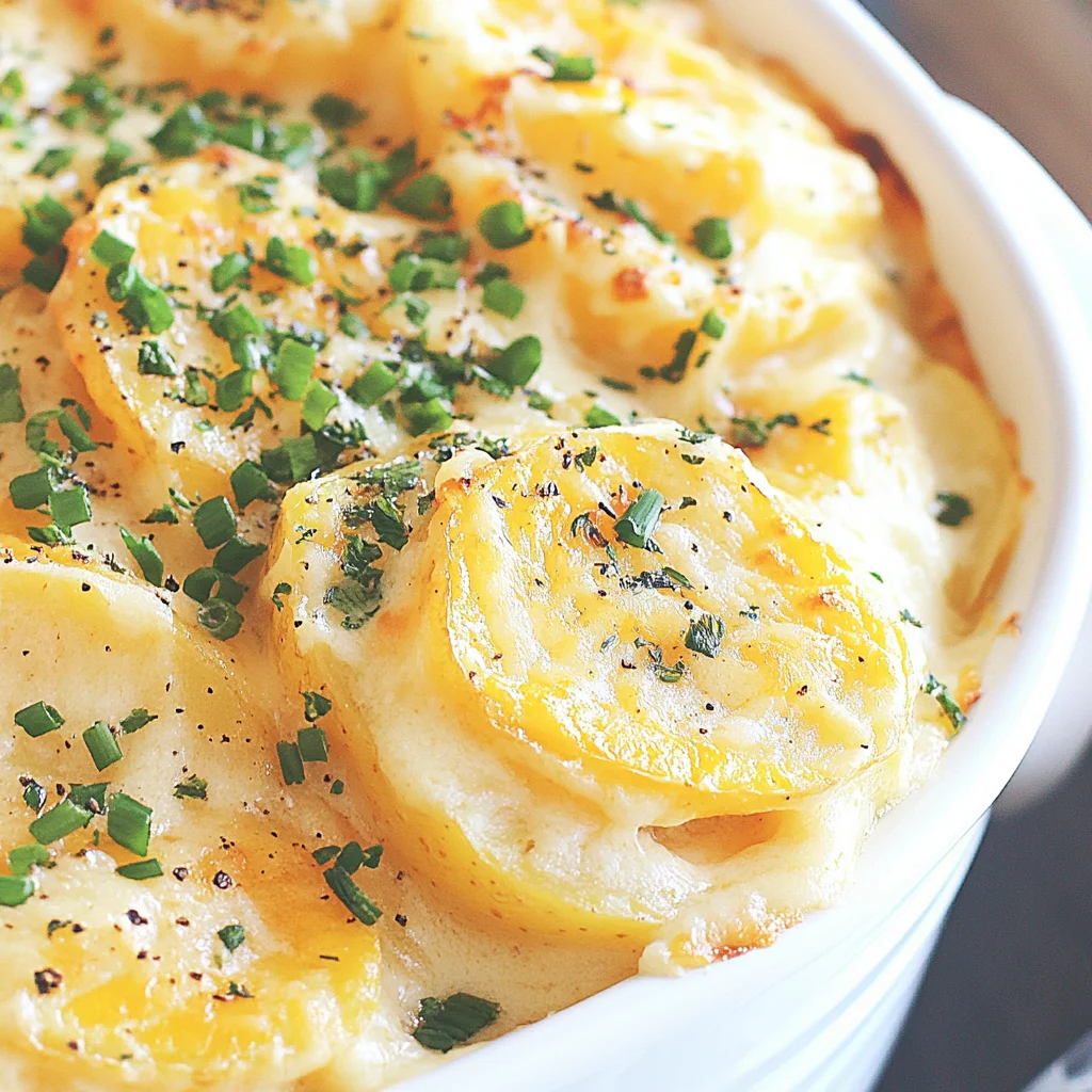 SLOW COOKER CHEESY SCALLOPED POTATOES