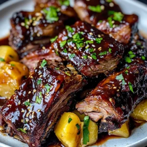Slow Cooker Hawaiian Ribs