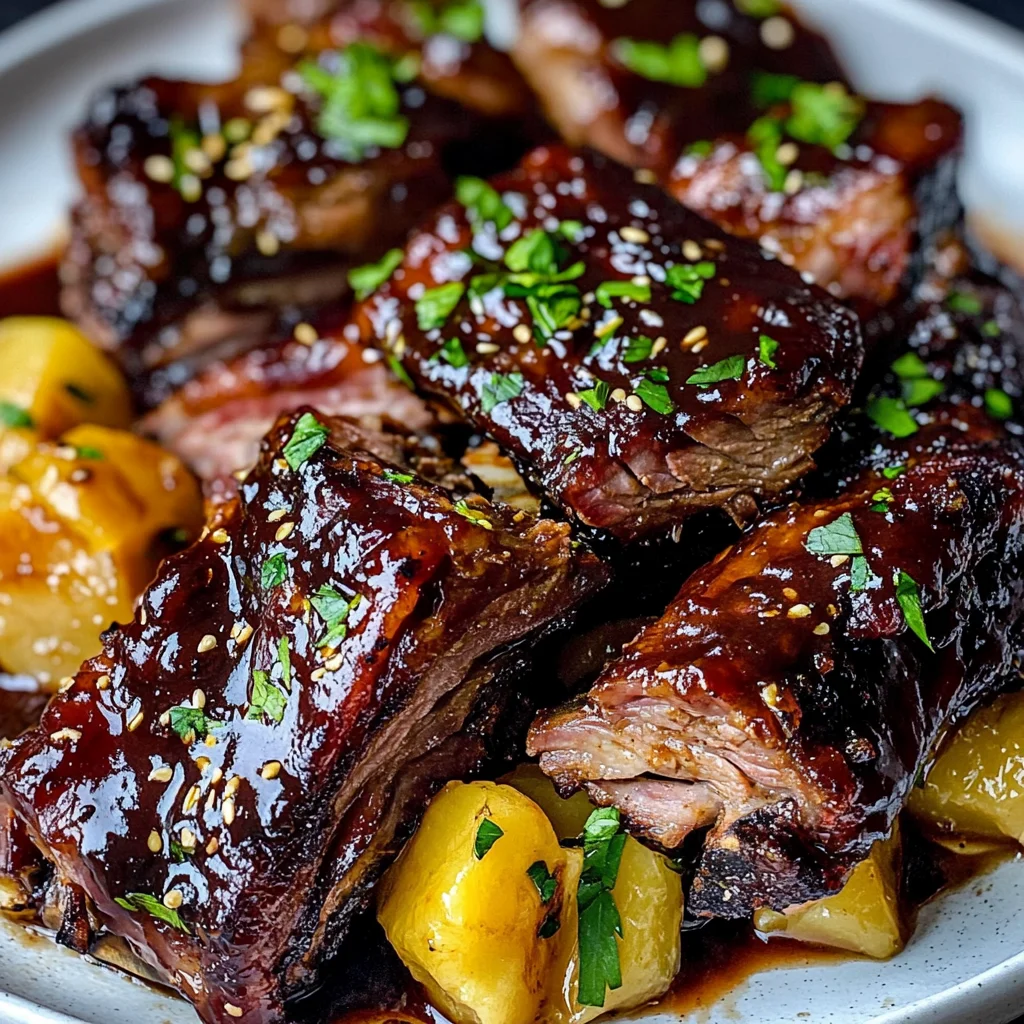 Slow Cooker Hawaiian Ribs