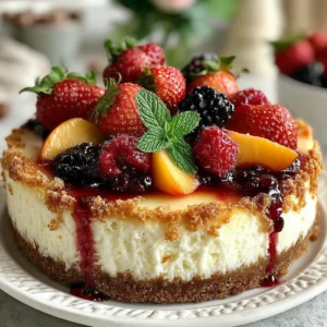 Summer Berry and Peach Cheesecake Recipe