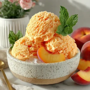 The Best Peach Sorbet Without Ice Cream Maker