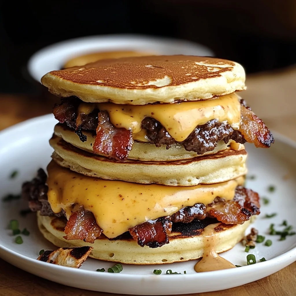 Truffle Butter Bacon Cheeseburger Pancake Sliders