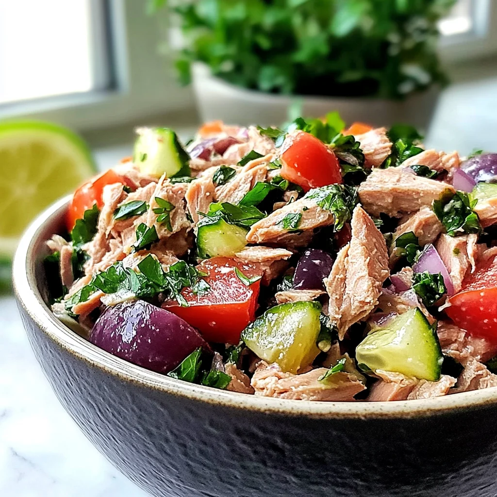 The BEST Mediterranean Tuna Salad, Ready in 10 Minutes! Dietitian Recipe!