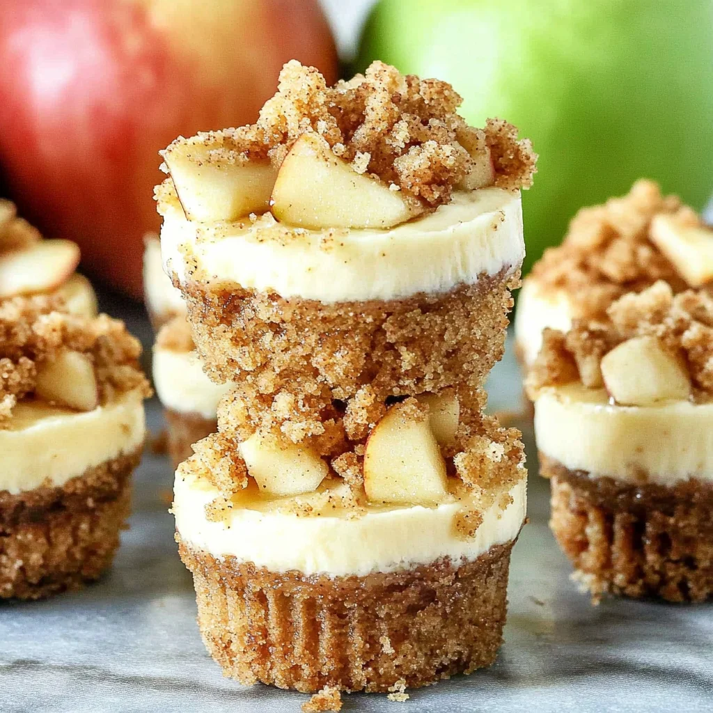 Apple Crisp Mini Cheesecakes