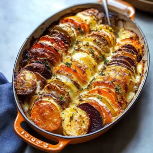 Cheesy Root Vegetable Gratin