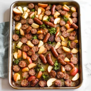 Chicken Apple Sausage Sheet Pan Dinner