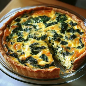 Cottage Cheese & Spinach Crustless Quiche