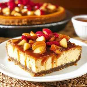 Easy Caramel Apple Cheesecake Recipe - Perfect for Thanksgiving!