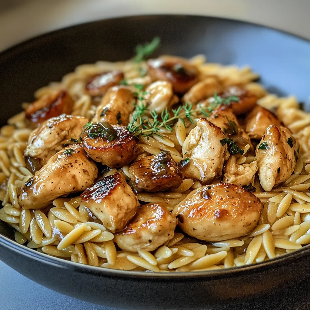 Marsala Chicken Orzo