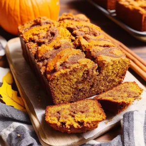 Mini Pumpkin Bread with Cinnamon Swirl