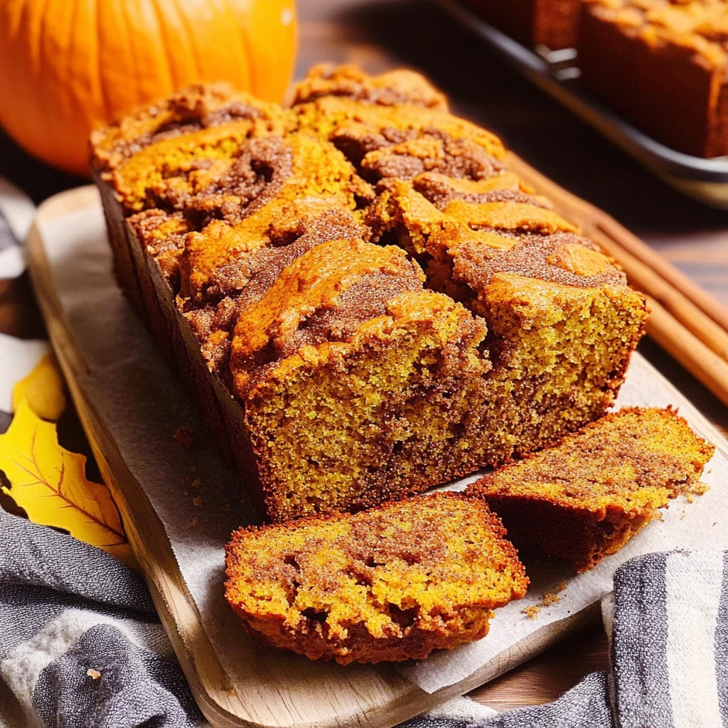 Mini Pumpkin Bread with Cinnamon Swirl