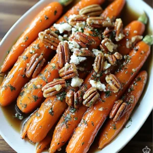 Roasted Carrots with Candied Pecans and Goat Cheese