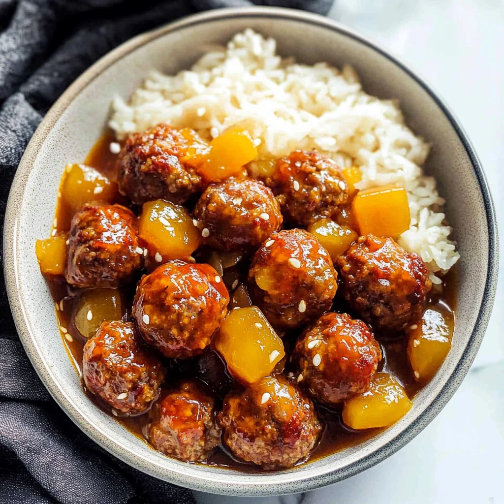 Slow Cooker Sweet and Sour Meatballs
