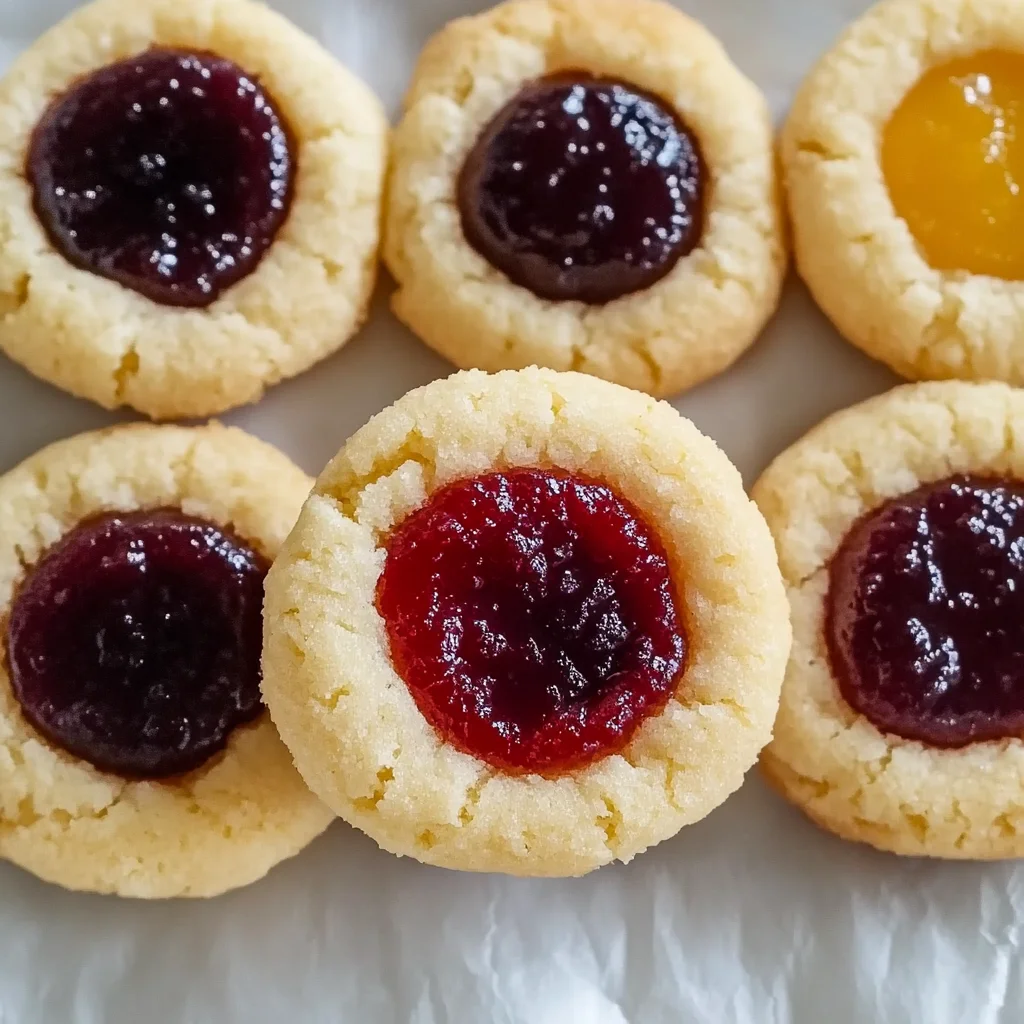 Soft Christmas Thumbprint Cookies