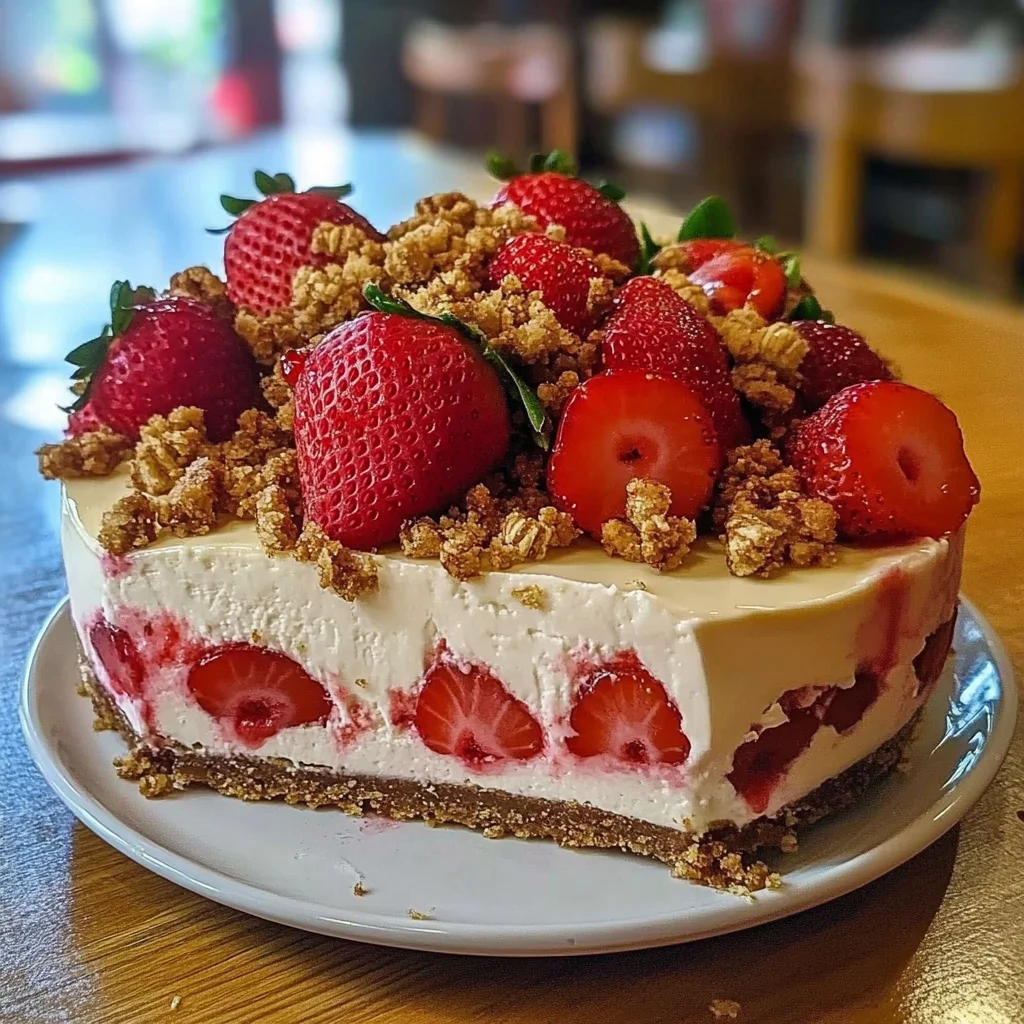 Strawberry Crunch Cheesecake