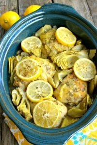 Artichoke & Lemon Slow Cooker Chicken