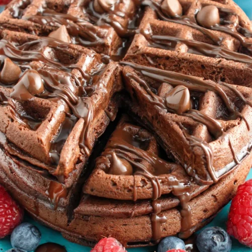 BROWNIE WAFFLES! (no flour needed)