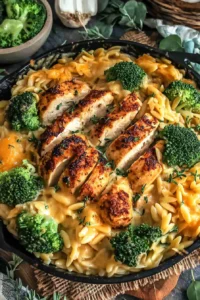 Cheesy Chicken Broccoli Orzo – Creamy, Cheesy, and One-Pan Easy