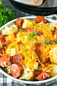 Crockpot Cheesy Keilbasa Meal